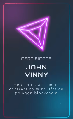 How to create smart contract to mint Nfts on polygon blockchain
