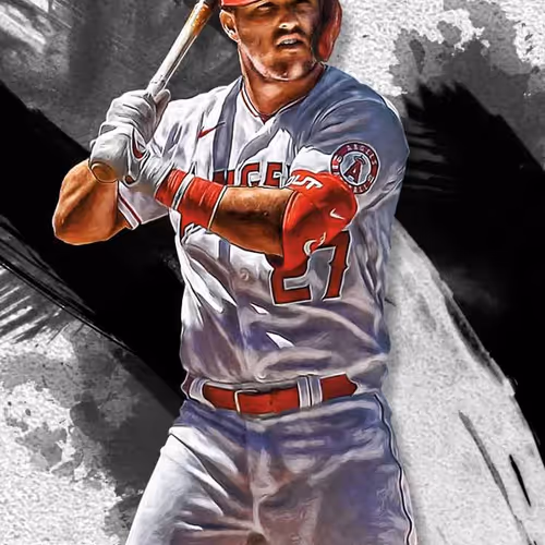Angels® Mike Trout Inception Base White 44 Common