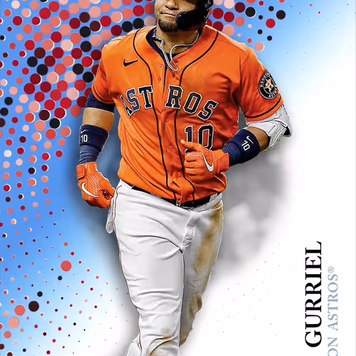 Houston Astros R Yuli Gurriel Base Blue 1187 Commo