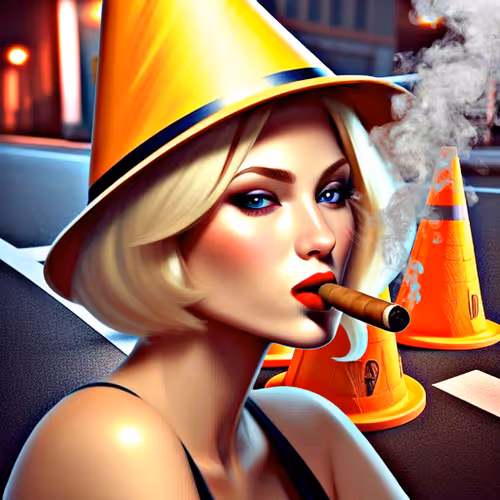 Ice Ice Cone Head Babe Smoking Weed #10