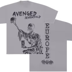 A7X Grey Europe T-Shirt Skull