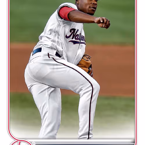 Washington Nationals R Josiah Gray Short Print Whi