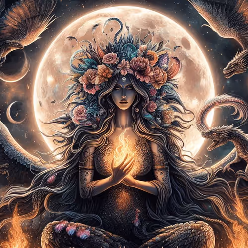 Mujer Eres Luna Diosa Y Madre logo