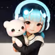 a girl with bear