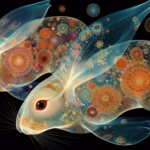 Otherworldy Floating Rabbits  3