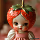 Pastel Strawberry Porcelain Doll#15251