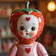 Pastel Strawberry Porcelain Doll