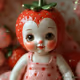 Pastel Strawberry Porcelain Doll#15249