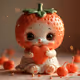 Pastel Strawberry Porcelain Doll#13400