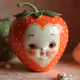 Pastel Strawberry Porcelain Doll#13399