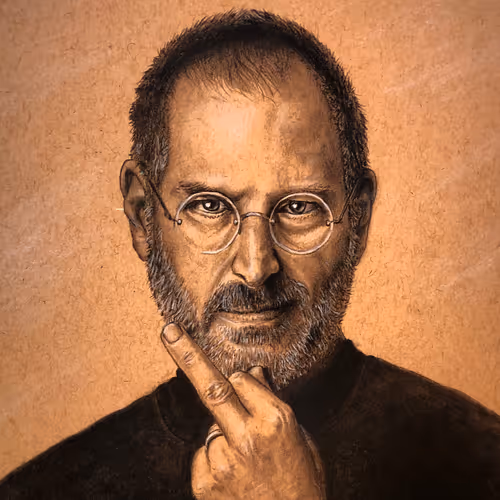 Steve Jobs giving the finger