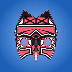 Cryptic Owl Mask - Pink + White