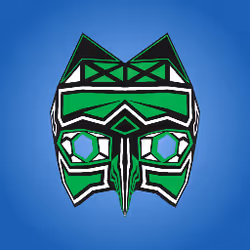 Cryptic Owl Mask - Green + White