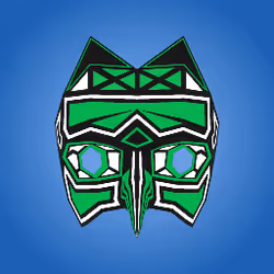 Cryptic Owl Mask - Green + White