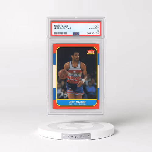 1986 Fleer #67 Jeff Malone (PSA 8 NM-MT)