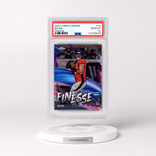 2024 Topps Chrome Finesse #F4 Bo Nix (PSA 10 GEM MINT)