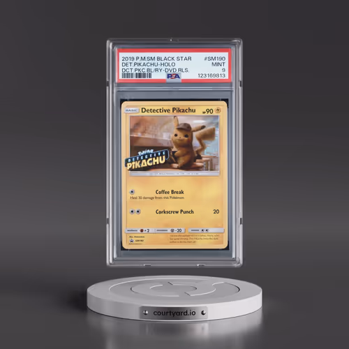 2019 Pokémon SM Black Star Promo #SM190 Detective Pikachu - Holo Detective Pikachu Blu-Ray & Dvd Rel