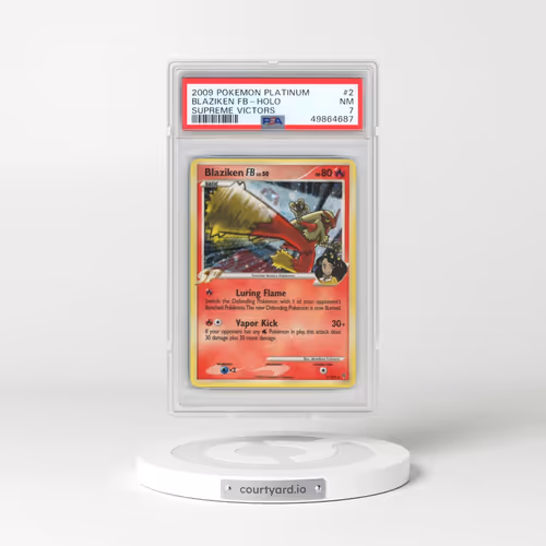 2009 Pokémon Platinum Supreme Victors #2 Blaziken FB - Holo (PSA 7 NM)
