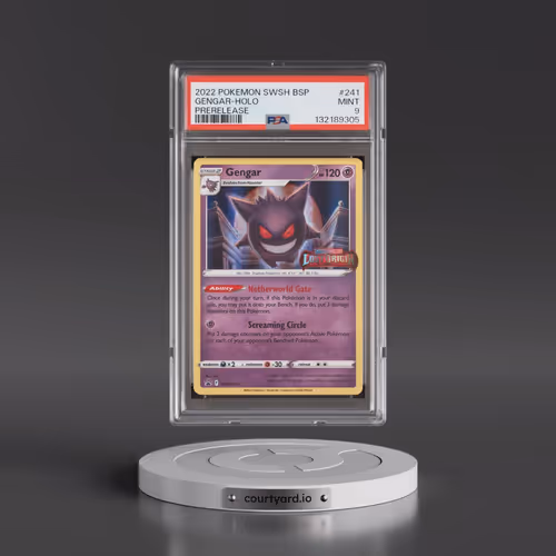 2022 Pokémon Swsh Black Star Promo #241 Gengar - Holo Prerelease (PSA 9 MINT)