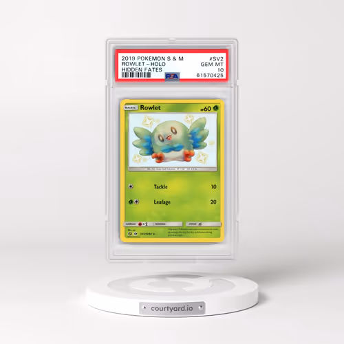2019 Pokémon Sun & Moon Hidden Fates #SV2 Rowlet - Holo (PSA 10 GEM MINT)