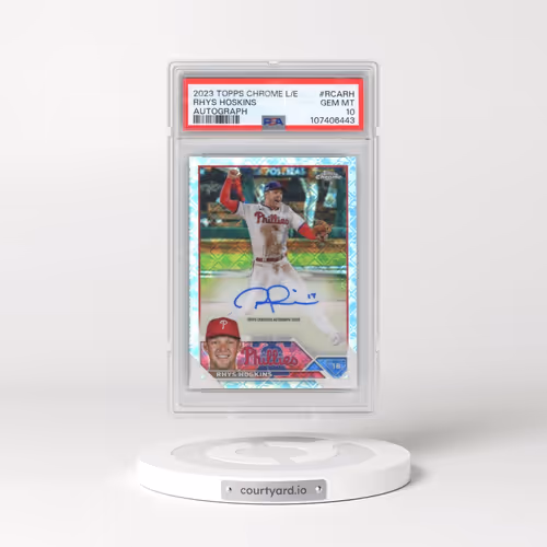 2023 Topps Chrome Logofractor Edition Refractor Chrome Autograph #RCARH Rhys Hoskins (PSA 10 GEM MIN