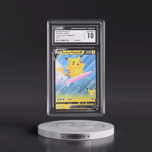 2021 Celebrations #008/025 Surfing Pikachu V - Holo (CGC 10 GEM MINT)