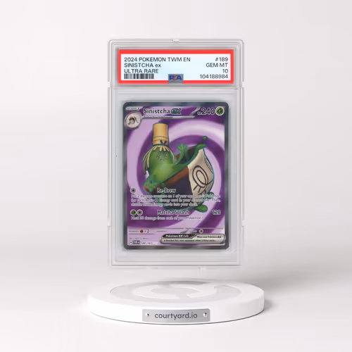 2024 Pokémon Twm EN-Twilight Masquerade #189 Sinistcha EX - Holo Ultra Rare (PSA 10 GEM MINT)