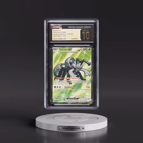 2024 Pokémon Ssp EN-Surging Sparks #215 Durant EX - Holo Ultra Rare (CGC 10 PRISTINE)