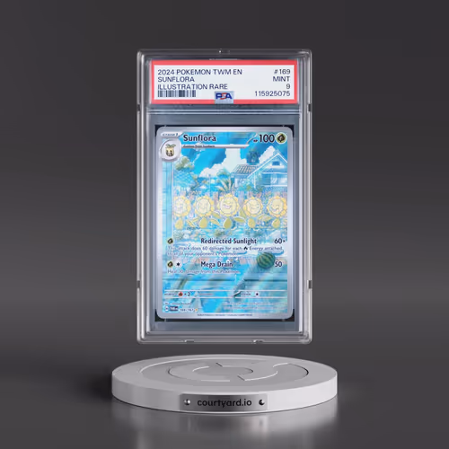 2024 Pokémon Twm EN-Twilight Masquerade #169 Sunflora - Illustration Rare (PSA 9 MINT)