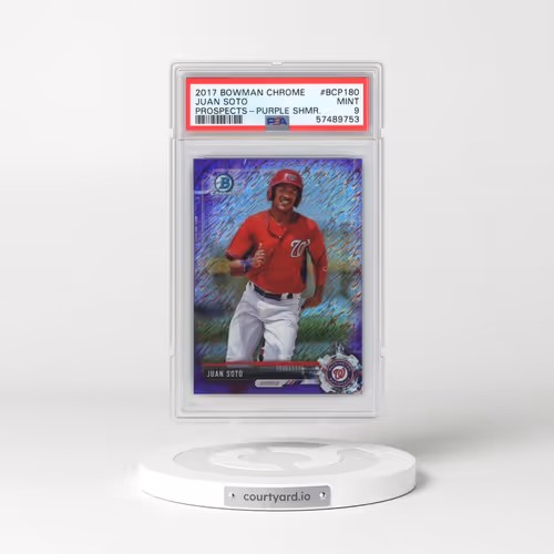 2017 Bowman Chrome Prospects #BCP180 Juan Soto - Purple Shimmer (PSA 9 MINT)