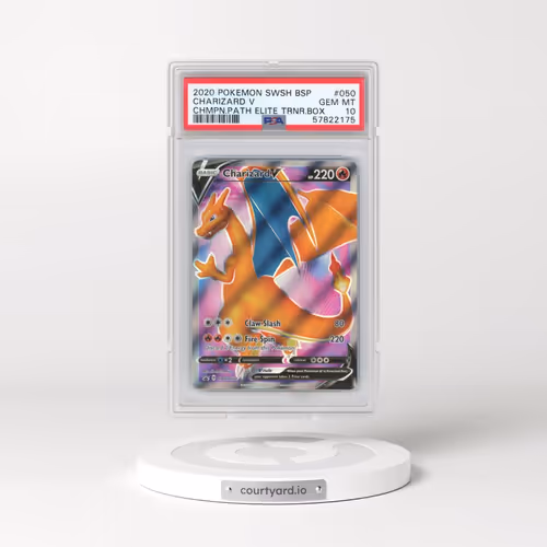 2020 Pokémon Swsh Black Star Promo #050 Charizard V - Holo Champion's Path Elite Trainer Box (PSA 10