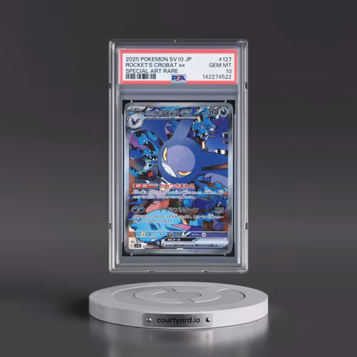 2025 Pokémon SV10-Glory of Team Rocket #127 Team Rocket's Crobat EX - Holo Special Art Rare (PSA 10