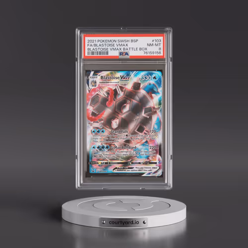 2021 Pokémon Swsh Black Star Promo #103 Blastoise Vmax - Full Art Blastoise Vmax Battle Box (PSA 8 N