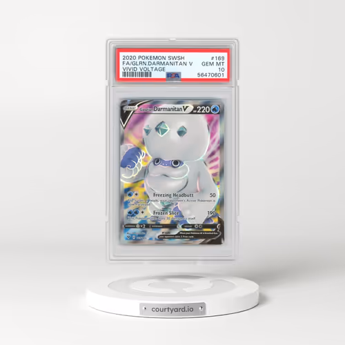 2020 Pokémon Sword & Shield Vivid Voltage #169 Galarian Darmanitan V - Holo Full Art (PSA 10 GEM MINT)