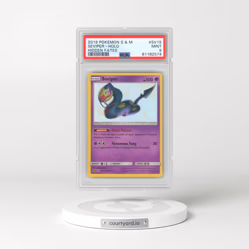 2019 Pokémon Sun & Moon Hidden Fates #SV15 Seviper - Holo (PSA 9 MINT)
