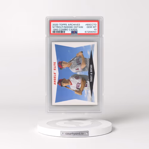 2020 Topps Archives 1960 Combo Cards #60CCTO Mike Trout/Shohei Ohtani (PSA 10 GEM MINT)