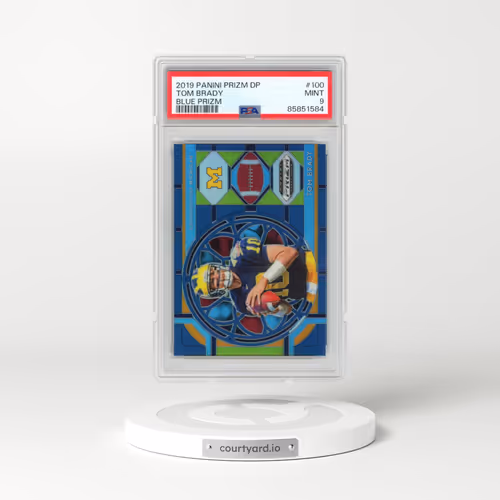 2019 Panini Prizm Draft Picks #100 Tom Brady - Blue Prizm (PSA 9 MINT)