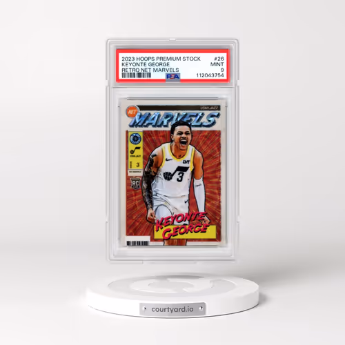 2023 Panini Hoops Premium Stock Retro Net Marvels #26 Keyonte George (PSA 9 MINT)