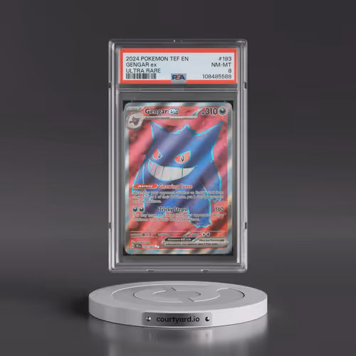 2024 Pokémon Tef EN-Temporal Forces #193 Gengar EX - Holo Ultra Rare (PSA 8 NM-MT)
