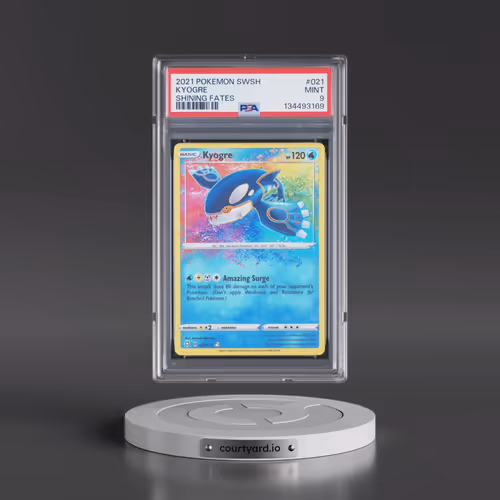 2021 Pokémon Sword & Shield Shining Fates #021 Kyogre (PSA 9 MINT)