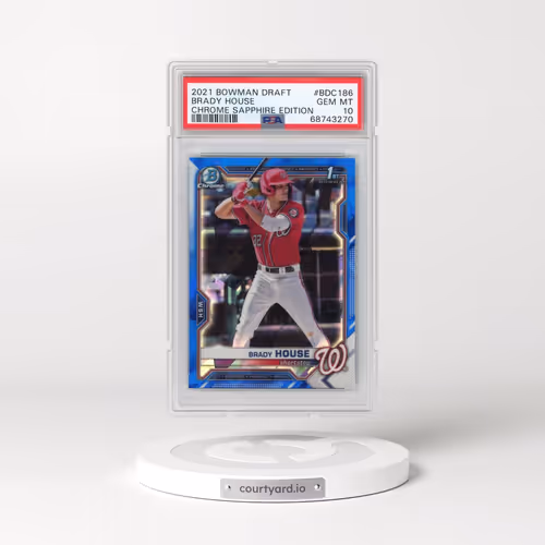2021 Bowman Draft Chrome Sapphire Edition #BDC186 Brady House (PSA 10 GEM MINT)