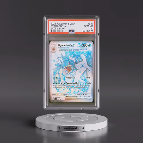 2023 Pokémon Svi EN-Scarlet & Violet #225 Gyarados EX - Holo Ultra Rare (PSA 10 GEM MINT)