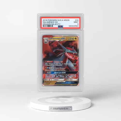2018 Pokémon Sun & Moon Dragon Majesty #44 Salamence GX - Holo (PSA 9 MINT)