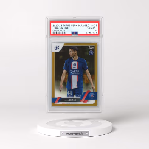 2022-23 Topps UEFA Champions League Japan Edition #125 Hugo Ekitike - Gold Mojo (PSA 10 GEM MINT)