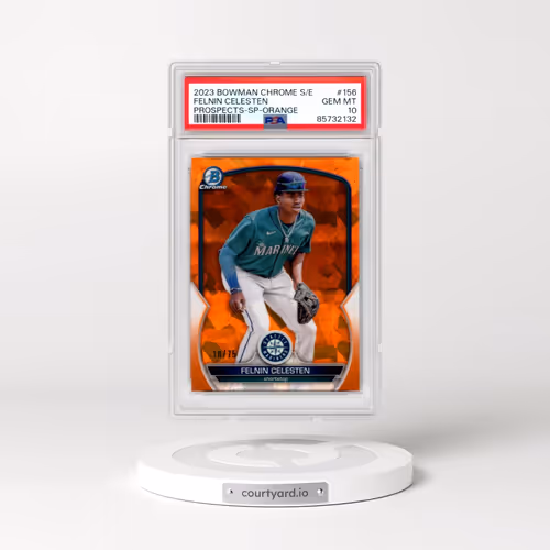 2023 Bowman Chrome Sapphire Edition Prospects #156 Felnin Celesten - SP-Orange (PSA 10 GEM MINT)