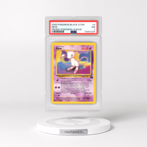 2000 Pokémon Promo Black Star #8 Mew - Pokemon League (PSA 7 NM)