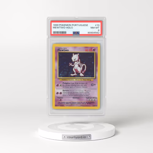 1999 Portugese Base Set #10 Mewtwo - Holo (PSA 8 NM-MT)