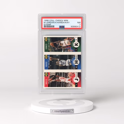 1996 Collector's Choice Mini #M78 Anfernee Hardaway/Michael Jordan/Shawn Kemp (PSA 7 NM)