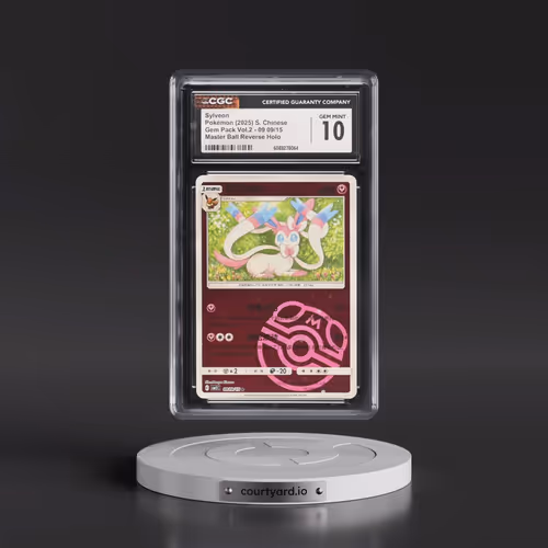 2025 Gem Pack Volume 2 - CBB2C - Simplified #09 09/15 Sylveon - Reverse Holo Master Ball (CGC 10 GEM