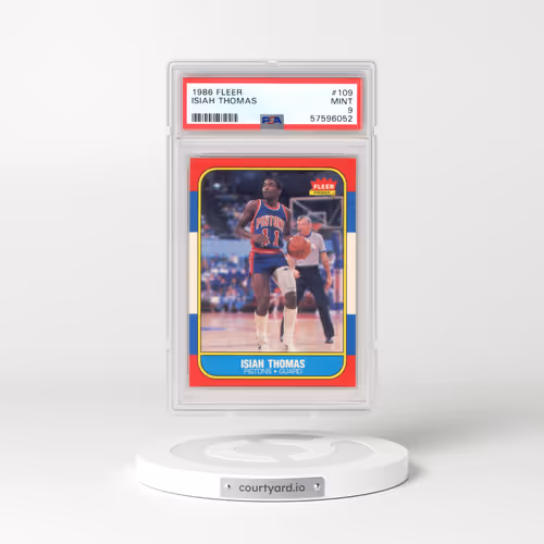 1986 Fleer #109 Isiah Thomas (PSA 9 MINT)